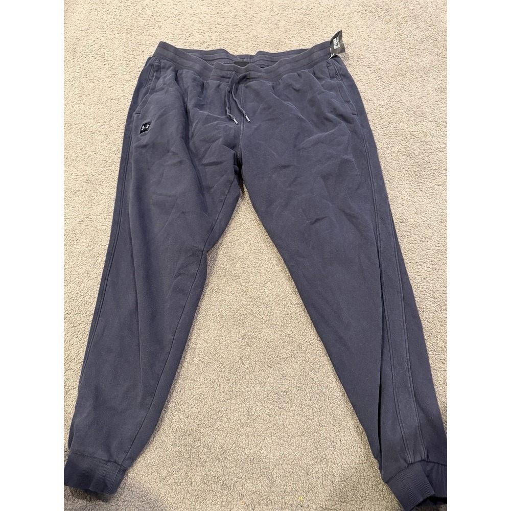Under Armour Jogger Mens‎ 2XL Black Fleece Sweatpants Loose Fit Athletic
